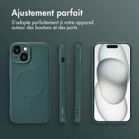 imoshion Coque Couleur avec MagSafe iPhone 15 - Vert foncé