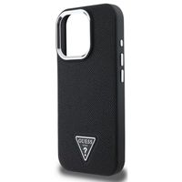 Guess Coque Grained Triangle MagSafe Apple iPhone 16 Pro - Noir