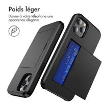 imoshion Coque arrière avec porte-cartes Apple iPhone 12 (Pro) - Noir