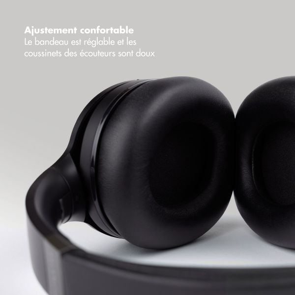 Selencia Casque sans fil Urban Play - Réduction active du bruit (ANC) - Avec étui de rangement - Midnight Black