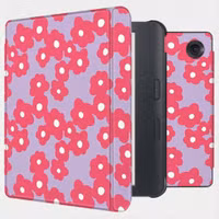 imoshion Design Slim Hard Sleepcover avec support Kobo Libra Colour - Dusty Rose Blossom