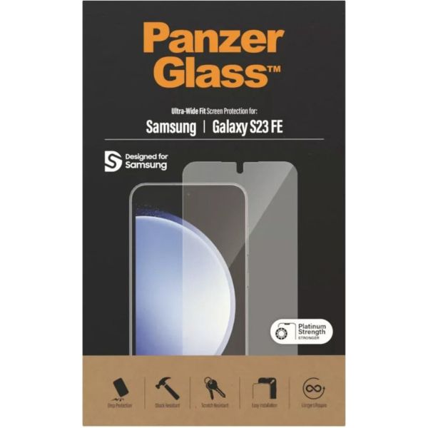 PanzerGlass Protection d'écran Ultra-Wide Fit Anti-bactérienne avec applicateur Samsung Galaxy S23 FE