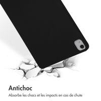 Accezz Coque Liquid Silicone avec porte-stylet Apple iPad Air 13 pouces (2025) M3 / (2024) M2 - Noir