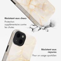 Selencia Coque arrière Vivid avec MagSafe Apple iPhone 13 - Golden Beige Marble