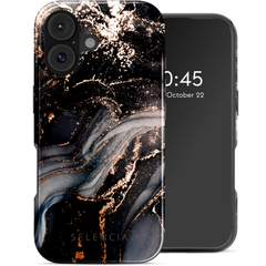 Selencia Coque arrière Vivid avec MagSafe Apple iPhone 17 - Chic Marble Black