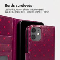 imoshion Étui de télephone portefeuille Design Apple iPhone 11 - Crush Check Coral Dust