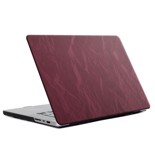 Selencia Coque en velours Apple MacBook Pro 14 pouces (2021 / 2023 M3 chip / 2024 M4 chip / 2025 M5 chip) - Rouge foncé