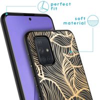 imoshion Coque Design Samsung Galaxy A71 - Feuilles / Noir