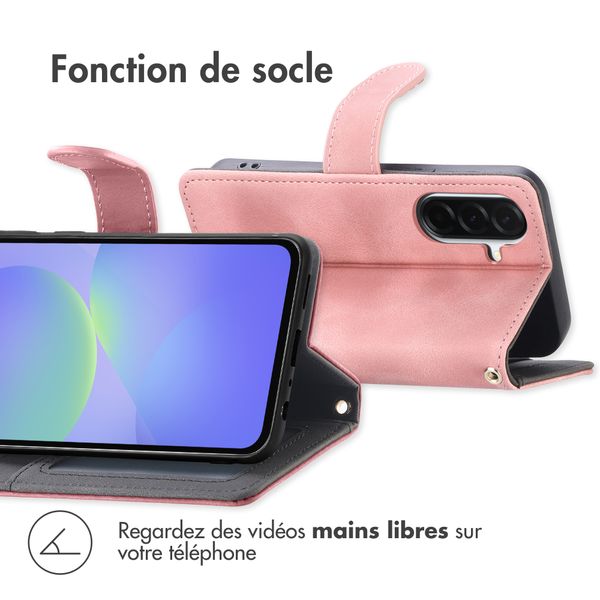 imoshion Etui de télephone portefeuille avec cordon Samsung Galaxy A57 (5G) - Rose