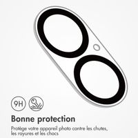 imoshion Protection Caméra en verre trempé 2 Pack pour Apple iPhone 16 / 16 Plus / 17 - Noir