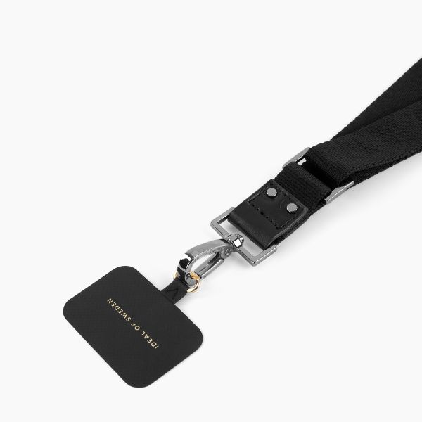 iDeal of Sweden Webbing Phone Strap - Noir Dark Silver