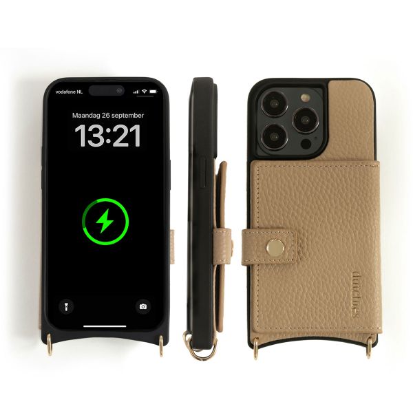 Dutchies Coque MagSafe avec porte-cartes Apple iPhone 13 Pro - Beige