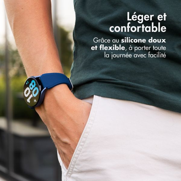 imoshion Bracelet en silicone souple - Connexion universelle 22 mm - Bleu foncé