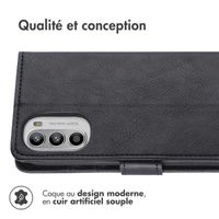 imoshion Étui de téléphone portefeuille Luxe Motorola Moto G53 - Noir