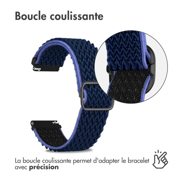 imoshion Bracelet élastique en nylon - Connexion universelle de 18 mm - Bleu foncé