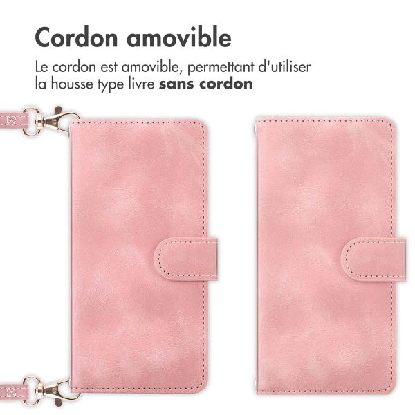 imoshion Etui de téléphone portefeuille avec cordon Samsung Galaxy S24 FE - Rose