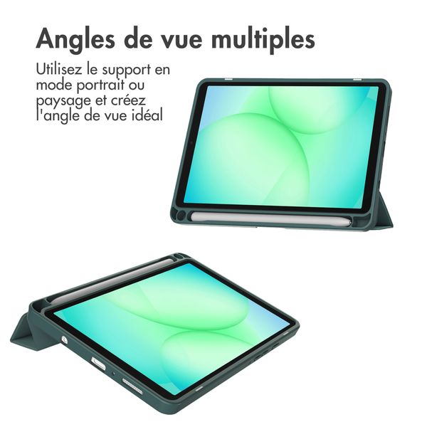 imoshion Coque tablette rigide Trifold Samsung Galaxy Tab A11 Plus - Vert