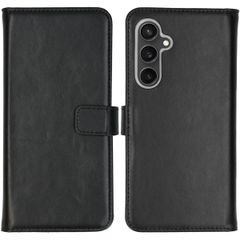 Selencia Étui de téléphone en cuir véritable iPhone Samsung Galaxy S23 FE - Noir