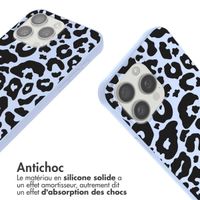 imoshion Coque design en silicone avec cordon Apple iPhone 15 Pro Max - Animal Lila
