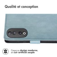 imoshion Étui de téléphone portefeuille Luxe Honor 90 Pro - Bleu clair