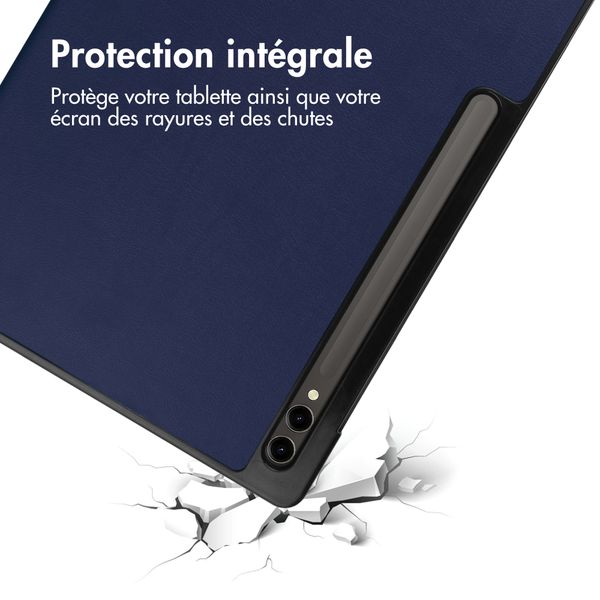 imoshion Coque tablette Trifold Samsung Galaxy Tab S10 Ultra / Tab S9 Ultra 14.6 pouces - Bleu foncé