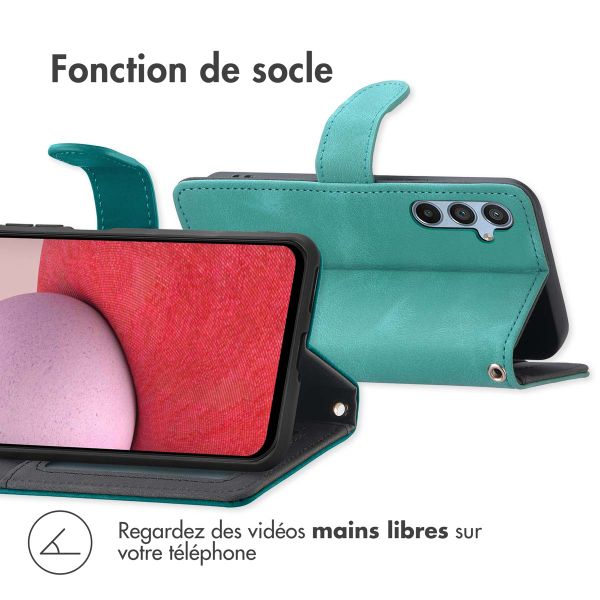 imoshion Etui de télephone portefeuille avec cordon Samsung Galaxy A14 (5G/4G) - Turquoise