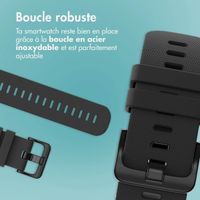 imoshion Bracelet sport en silicone avec boucle - Connexion universelle 20 mm - Noir