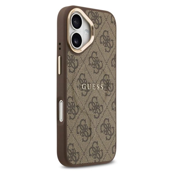 Guess Coque MagSafe Classic avec logo 4G Apple iPhone 17 - Marron