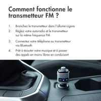 imoshion Transmetteur FM Bluetooth Voiture - avec port de charge USB-C Power Delivery - Noir / Argent