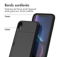 imoshion Coque arrière avec porte-cartes iPhone Xr - Noir