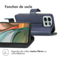 imoshion Étui de téléphone portefeuille Luxe Motorola Moto G75 5G - Bleu foncé