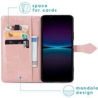 imoshion Etui de téléphone portefeuille Mandala Sony Xperia 1 IV - Rose Dorée