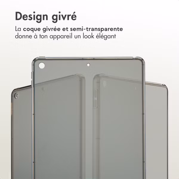 Accezz Coque Frosted Apple iPad 9 (2021) 10.2 pouces / iPad 8 (2020) 10.2 pouces / iPad 7 (2019) 10.2 pouces - Noir