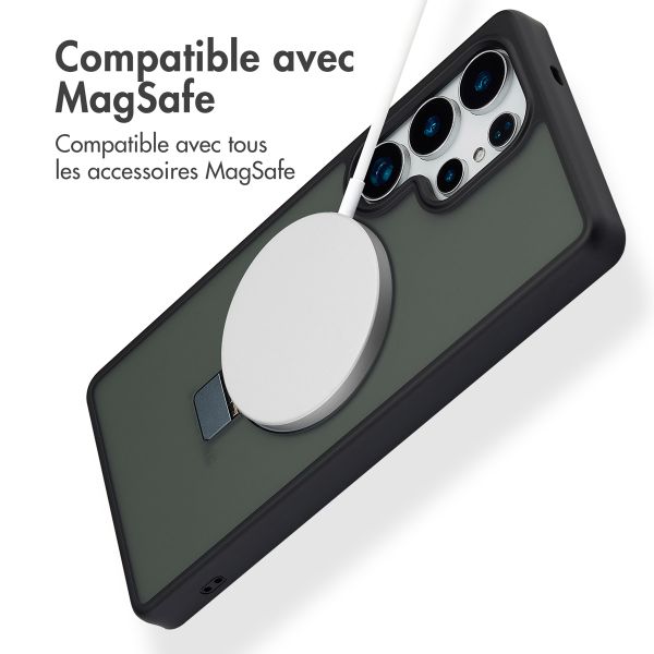 Accezz Coque Ring Stand avec MagSafe Samsung Galaxy S25 Ultra - Noir