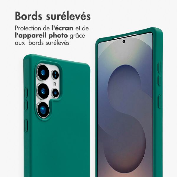 imoshion Coque arrière Color avec cordon amovible et MagSafe Samsung Galaxy S25 Ultra - Vert foncé