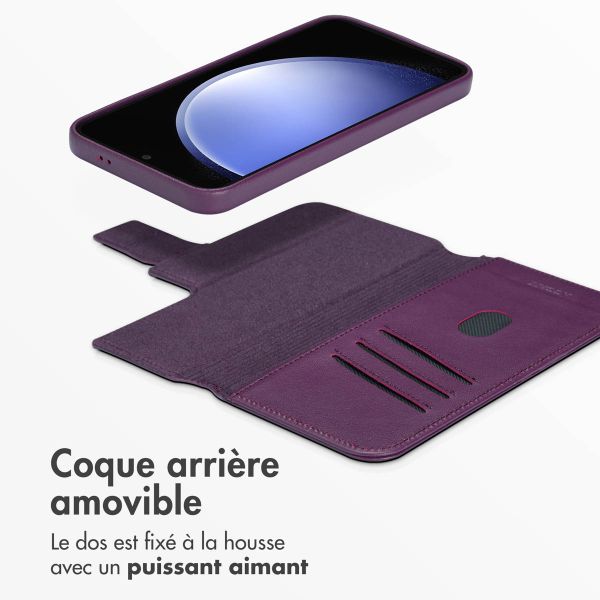 Accezz Étui de téléphone portefeuille en cuir 2-en-1 avec MagSafe Samsung Galaxy S23 FE - Heath Purple