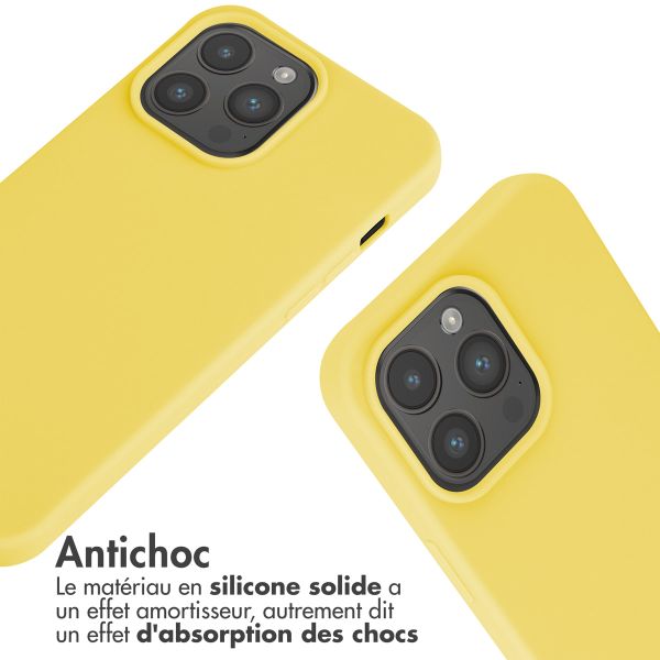 imoshion Coque en silicone avec cordon Apple iPhone 15 Pro Max - Jaune