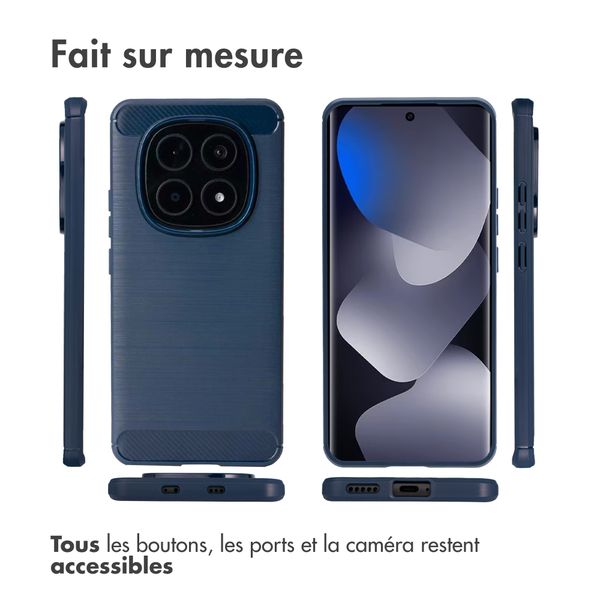 imoshion Coque Brushed Xiaomi Redmi Note 15 (4G) - Bleu foncé