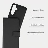 imoshion Étui portefeuille luxe 2-en-1 amovible Samsung Galaxy S25 - Noir