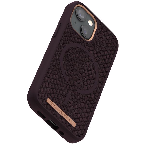 Njorð Collections Coque Salmon Leather MagSafe iPhone 13 Mini - Rust