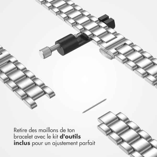 Selencia Bracelet à maillons fin en acier Apple Watch Series 1 á 9 / SE (38/40/41 mm) | Series 10 (42 mm) - Argent