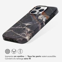 Selencia Aurora Coque Fashion Apple iPhone 15 Pro - Onyx Black Marble