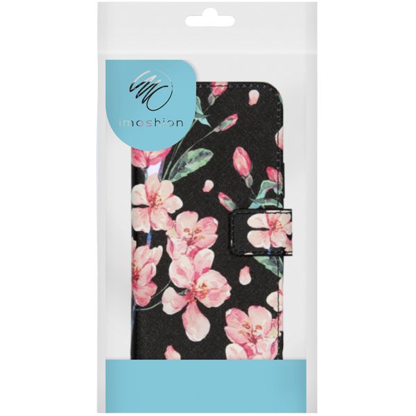 imoshion Design Softcase Bookcase Samsung Galaxy S21 Plus - Blossom Watercolor Black