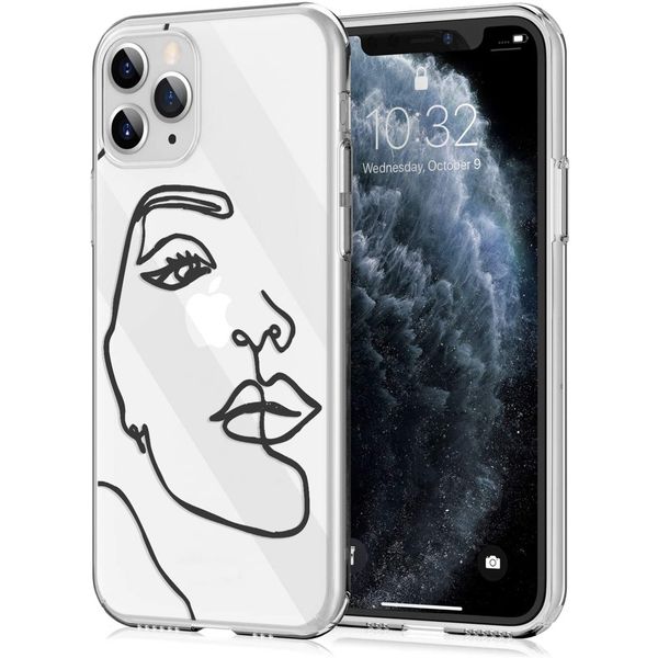 imoshion Coque Design iPhone 11 Pro - Visage abstrait - Noir