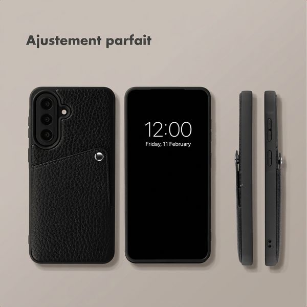 Selencia Coque Riva avec porte-cartes Samsung Galaxy A37 (5G) - Noir