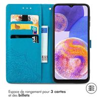 imoshion Etui de téléphone portefeuille Mandala Samsung Galaxy A23 (5G) - Turquoise