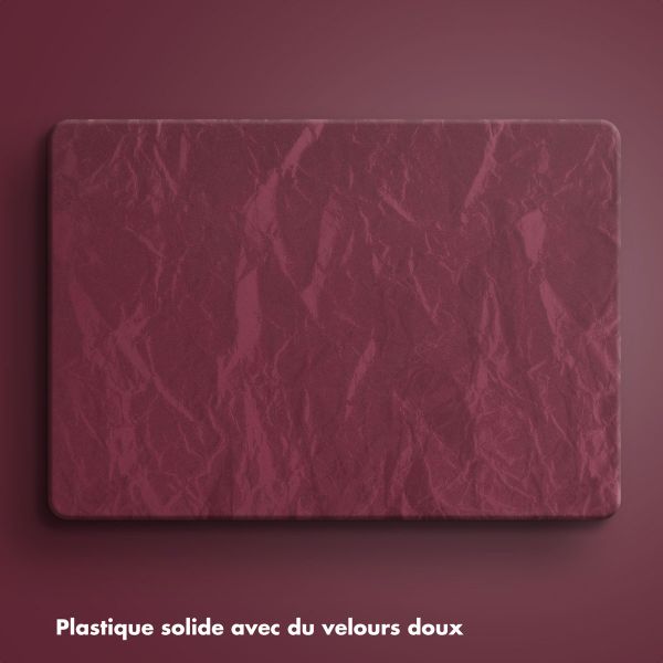 Selencia Coque en velours MacBook Pro 13 pouces (2020 / 2022) - A2289 / A2251 / A2338 - Rouge foncé