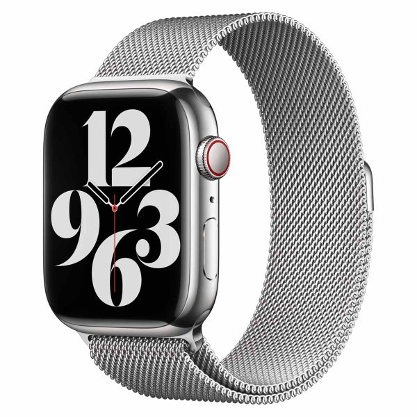 Apple Bracelet à boucle Milanais Apple Watch Series 1-10 / SE / Ultra (2) - 42/44/45/46/49 mm - Silver