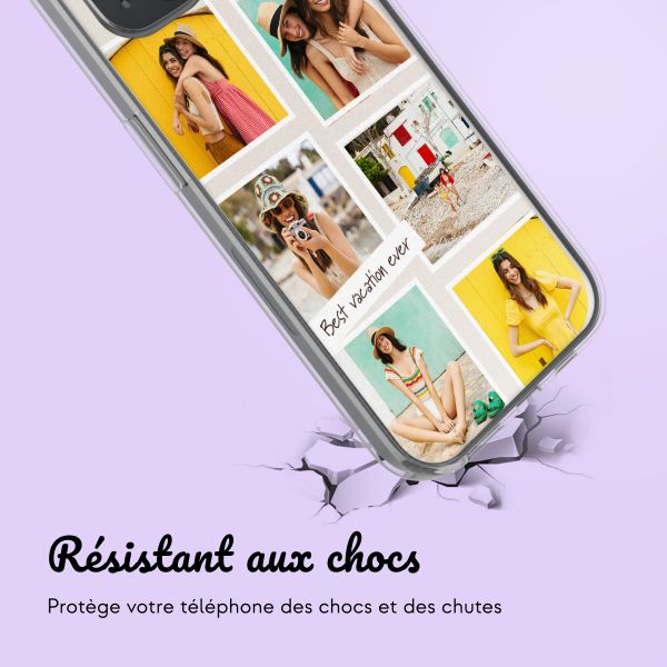 Coque personnalisée avec pellicule N°3 iPhone 15 - Transparent