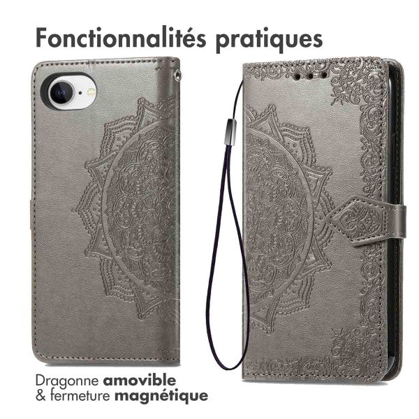 imoshion Etui de télephone Mandala Apple iPhone 16e - Gris